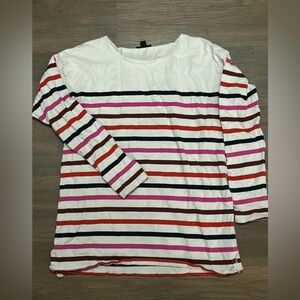 Long sleeve, striped cotton shirt